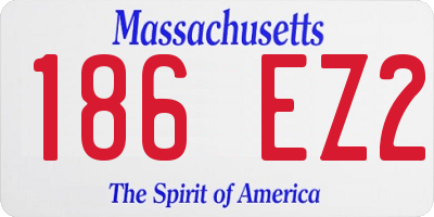 MA license plate 186EZ2