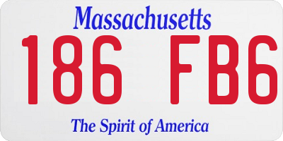 MA license plate 186FB6