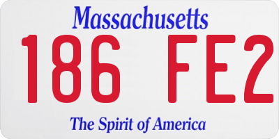 MA license plate 186FE2