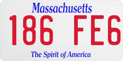MA license plate 186FE6
