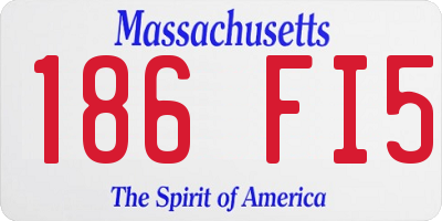 MA license plate 186FI5