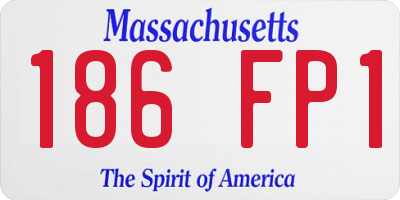 MA license plate 186FP1