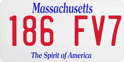 MA license plate 186FV7