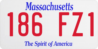 MA license plate 186FZ1