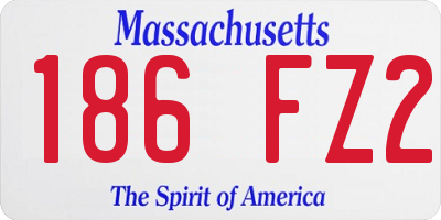 MA license plate 186FZ2