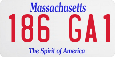 MA license plate 186GA1