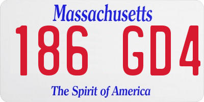 MA license plate 186GD4