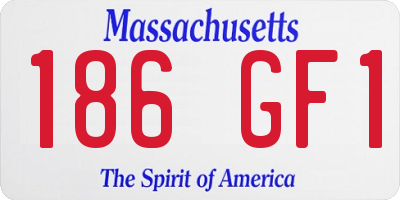 MA license plate 186GF1