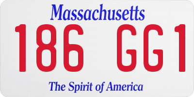 MA license plate 186GG1