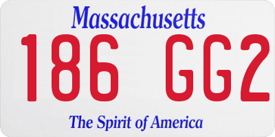 MA license plate 186GG2