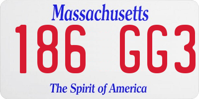MA license plate 186GG3