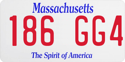 MA license plate 186GG4