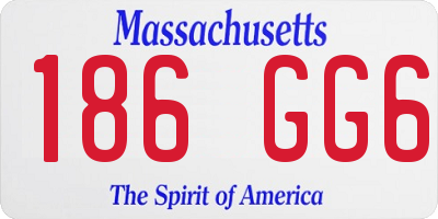 MA license plate 186GG6