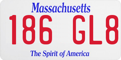 MA license plate 186GL8