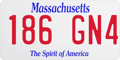 MA license plate 186GN4