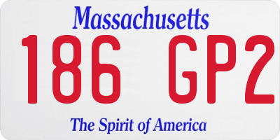 MA license plate 186GP2