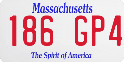 MA license plate 186GP4