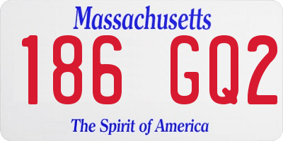 MA license plate 186GQ2