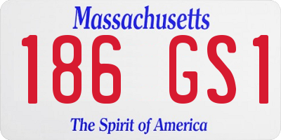 MA license plate 186GS1