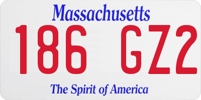 MA license plate 186GZ2