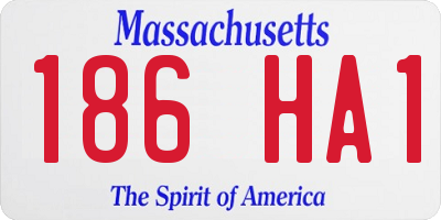 MA license plate 186HA1
