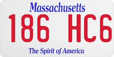 MA license plate 186HC6