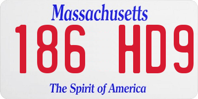 MA license plate 186HD9
