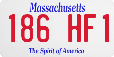 MA license plate 186HF1