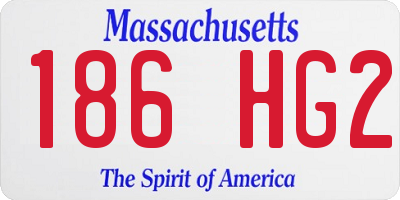 MA license plate 186HG2