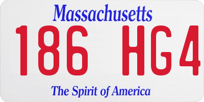 MA license plate 186HG4