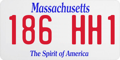 MA license plate 186HH1