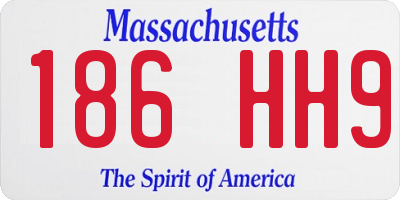 MA license plate 186HH9