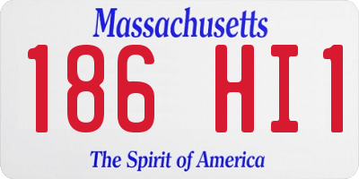 MA license plate 186HI1