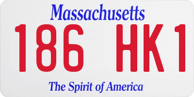 MA license plate 186HK1