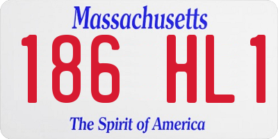 MA license plate 186HL1