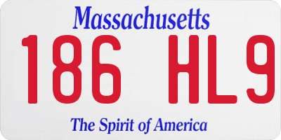 MA license plate 186HL9