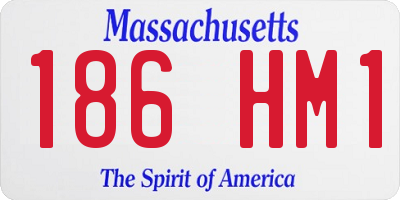 MA license plate 186HM1