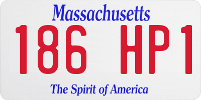 MA license plate 186HP1