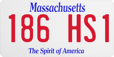 MA license plate 186HS1