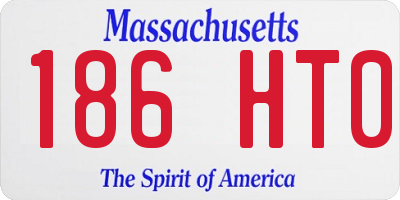 MA license plate 186HT0