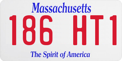 MA license plate 186HT1