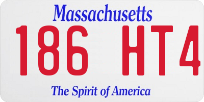 MA license plate 186HT4