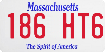 MA license plate 186HT6
