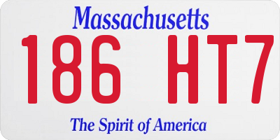 MA license plate 186HT7