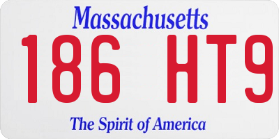 MA license plate 186HT9