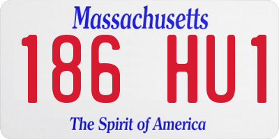 MA license plate 186HU1