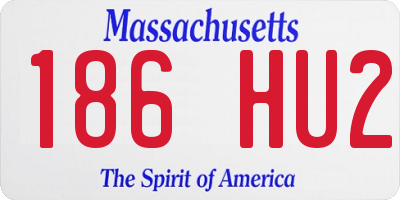 MA license plate 186HU2