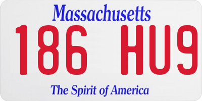 MA license plate 186HU9