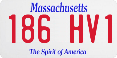 MA license plate 186HV1