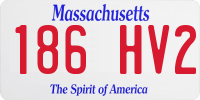 MA license plate 186HV2